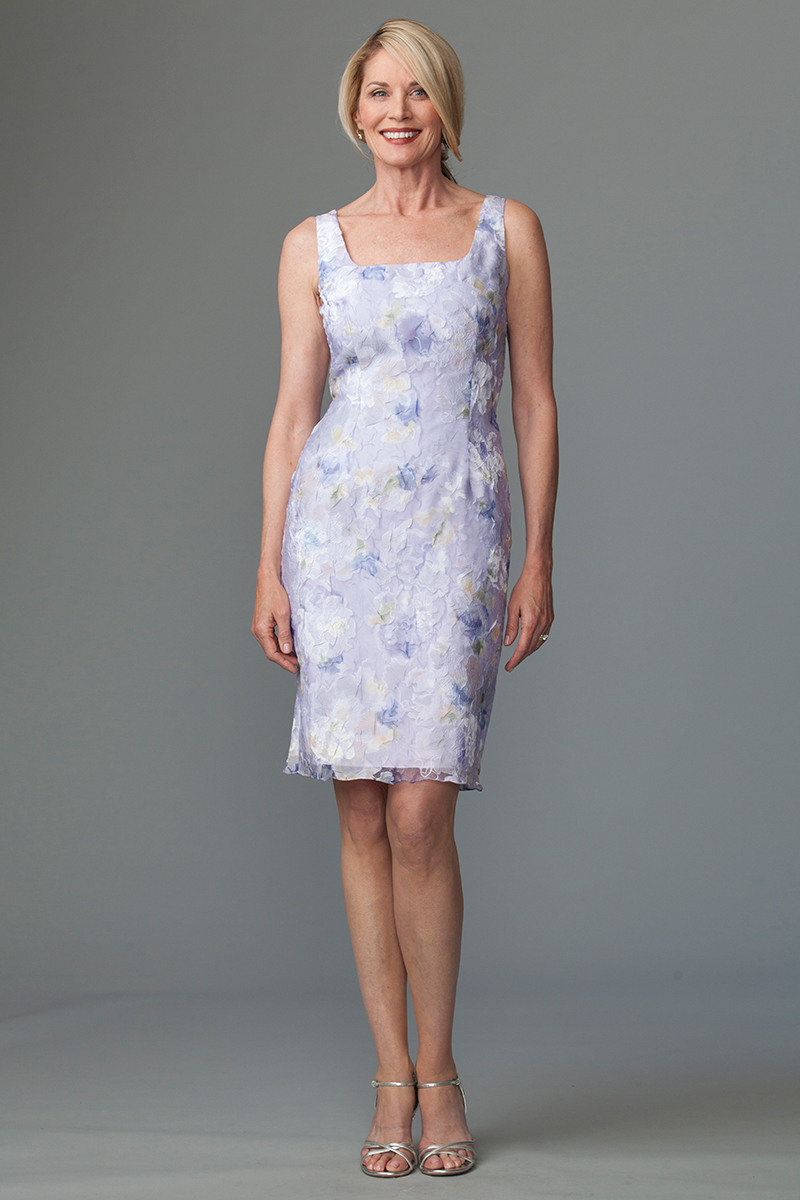 lavender sheath dress
