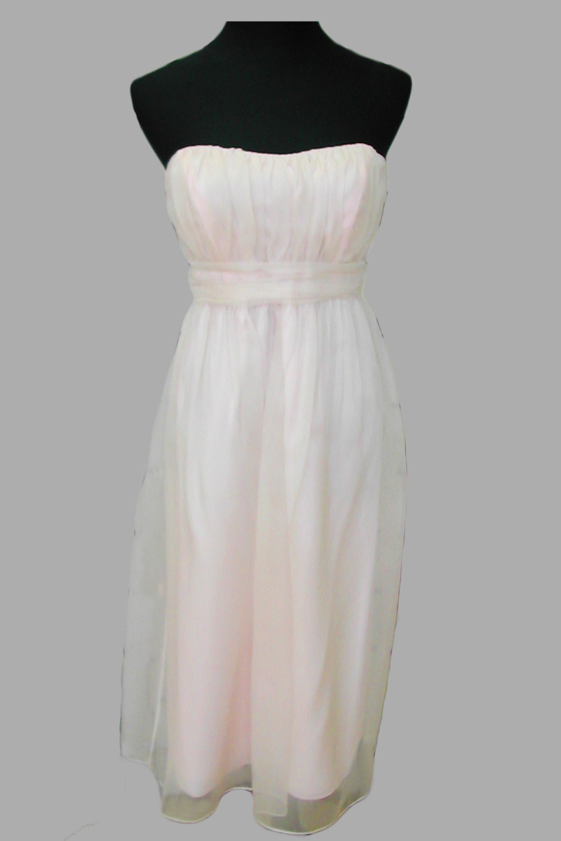 pale pink strapless dress