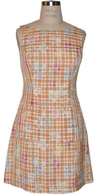 Back Button Dress 3595 - Apricot - Siri Dresses