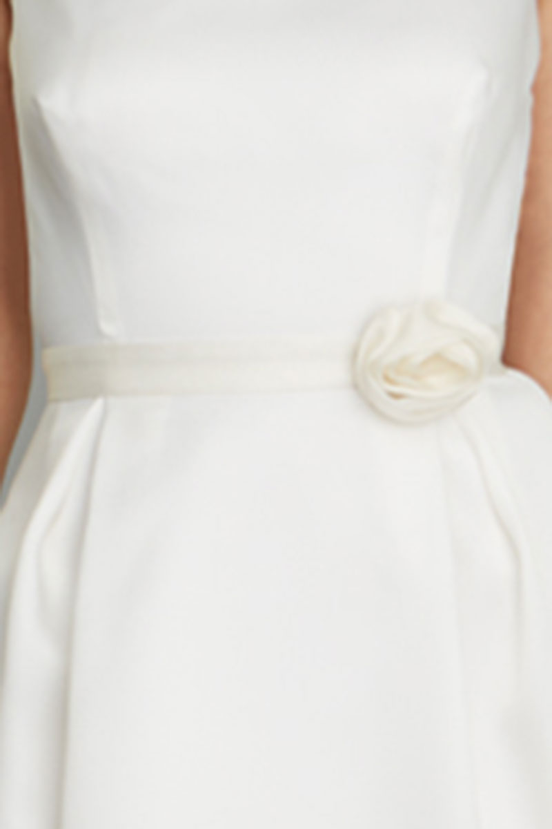 Narrow white bridal belt, Siri, San Francisco