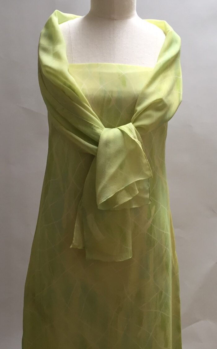 spring green silk shawl
