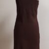 dark brown sparkly slip dress and shawl for cocktail party