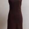 dark brown sparkly slip dress and shawl for cocktail party
