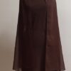 dark brown sparkly slip dress and shawl for cocktail party