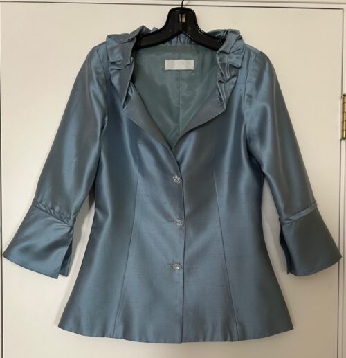 wedgewood blue silk jacket