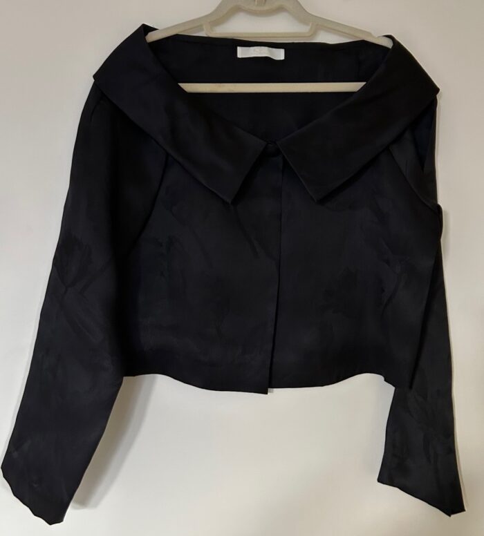 black silk short jacket